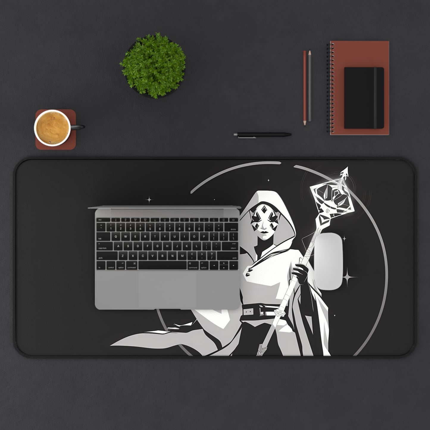 Geometric Light Mage - Desk Mat