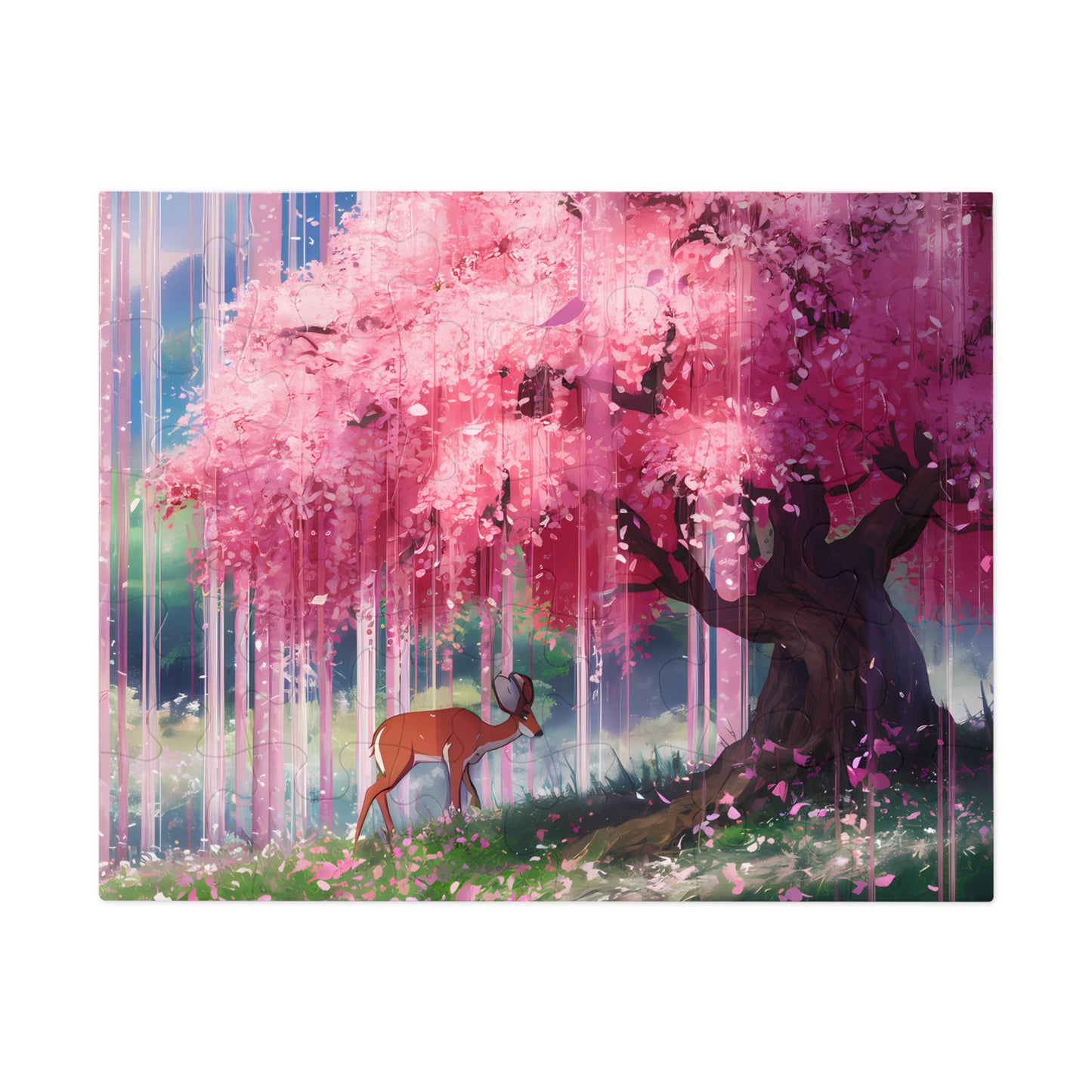 Serenity Under the Sakura Rain - Jigsaw Puzzle (30, 110, 252, 500,1000-Piece)
