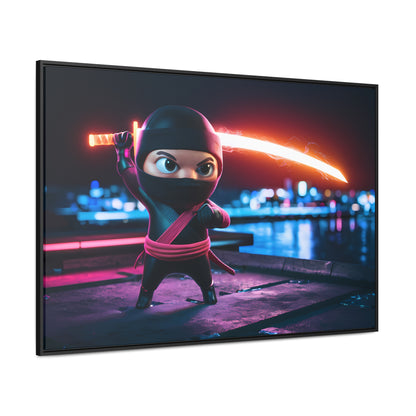 Neon Ninja Showdown - Gallery Canvas Wraps, Horizontal Frame
