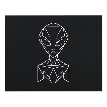 "Geometric Alien Silhouette" - Jigsaw Puzzle (30, 110, 252, 500,1000-Piece)