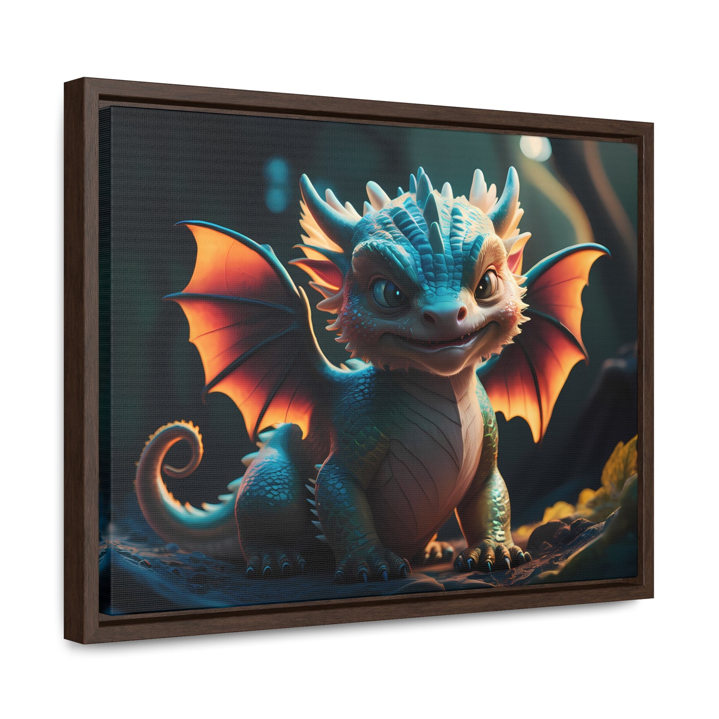 "Forest Guardian Hatchling" - Gallery Canvas Wraps, Horizontal Frame