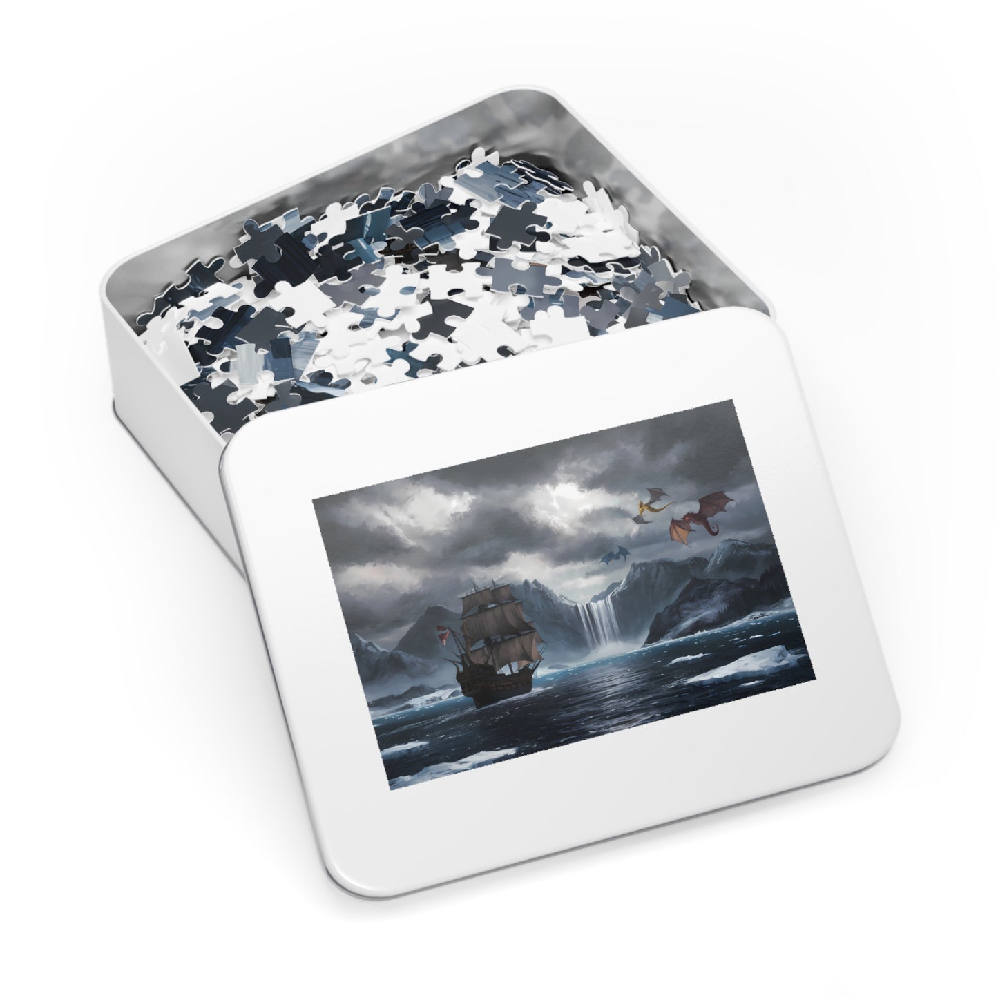 Dragons Over Frozen Seas - Jigsaw Puzzle (30, 110, 252, 500,1000-Piece)