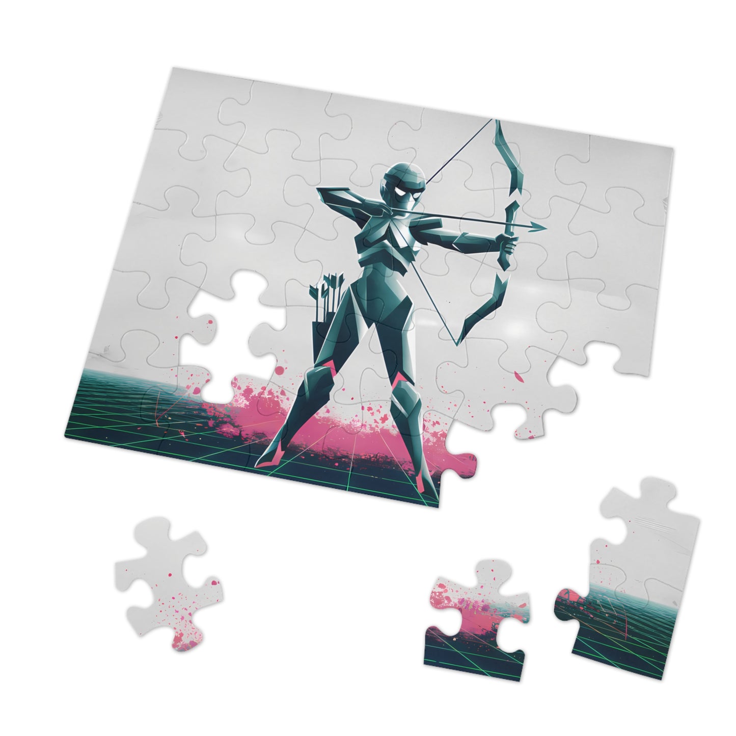 Cyber Archer: Neon Strike - Jigsaw Puzzle (30, 110, 252, 500,1000-Piece)