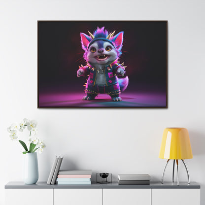 Punk Feline Fury - Gallery Canvas Wraps, Horizontal Frame