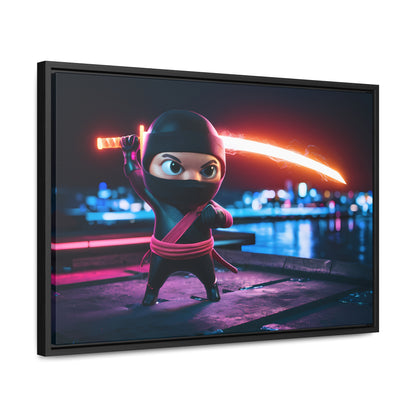Neon Ninja Showdown - Gallery Canvas Wraps, Horizontal Frame