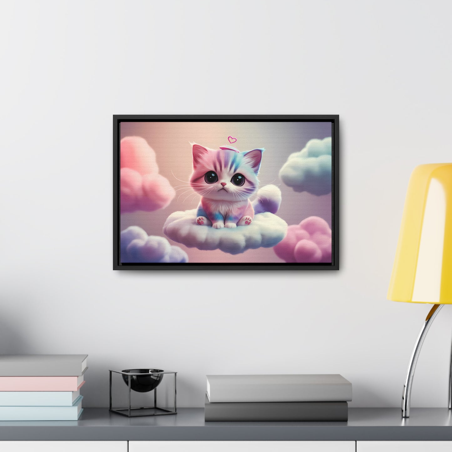 Heavenly Kitten Dreams - Gallery Canvas Wraps, Horizontal Frame