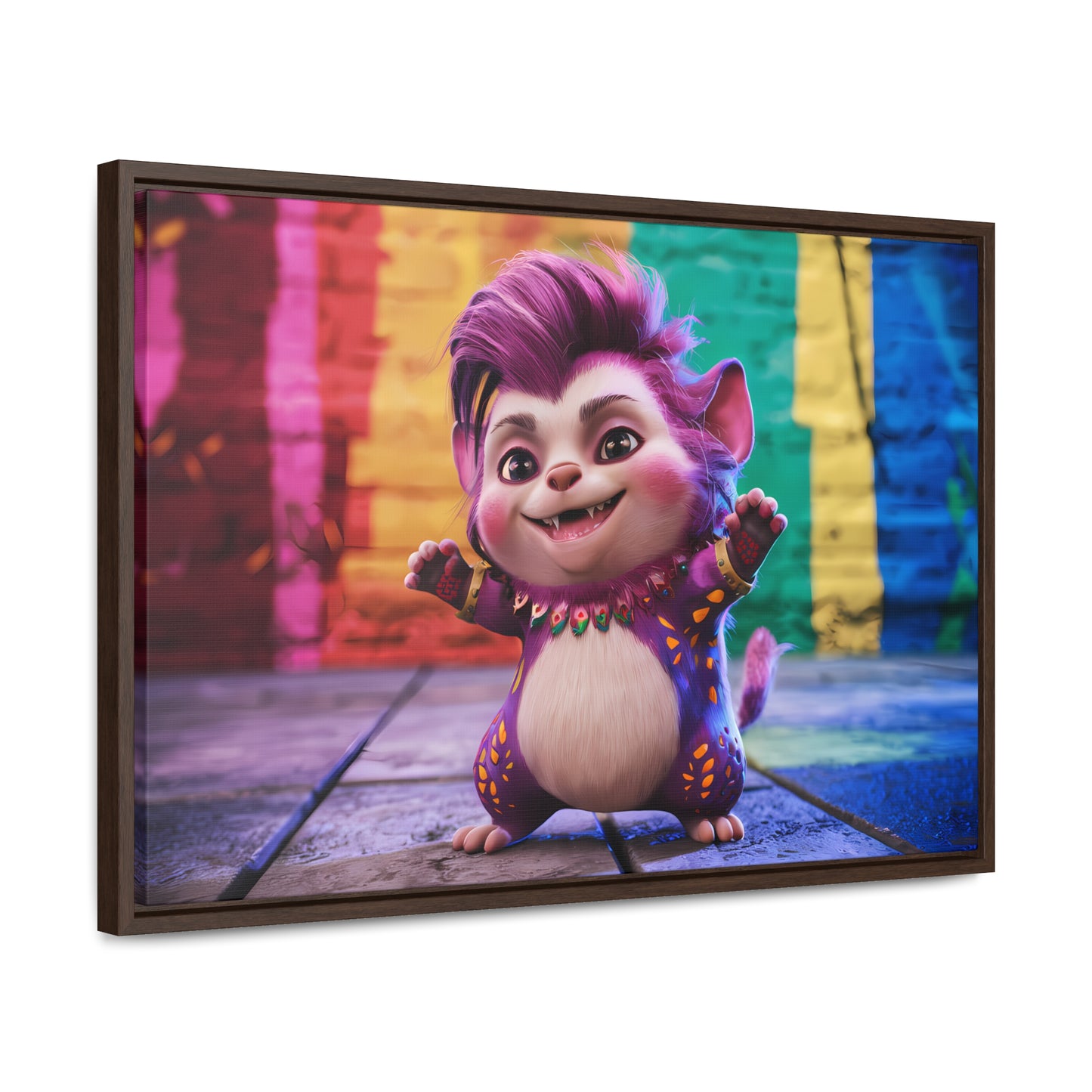 Colorful Celebration Creature - Gallery Canvas Wraps, Horizontal Frame