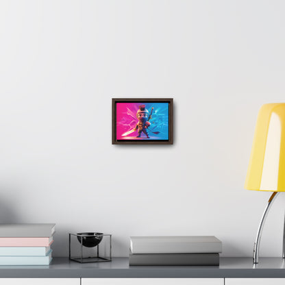 Neon Ninja Showdown - Gallery Canvas Wraps, Horizontal Frame