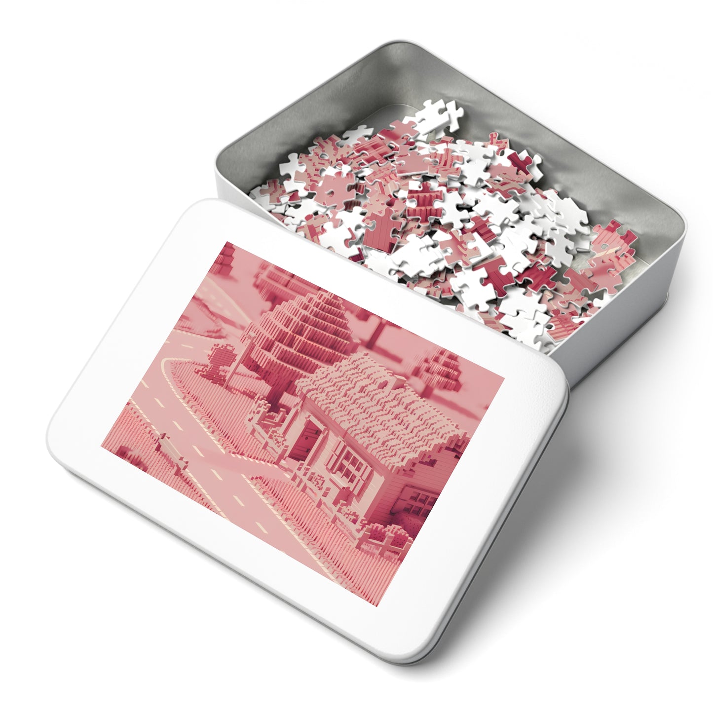 Pixelated Suburban Dream - Jigsaw Puzzle (30, 110, 252, 500,1000-Piece)