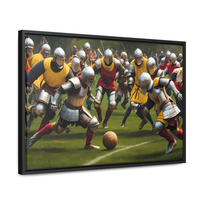 Medieval Football Battle - Gallery Canvas Wraps, Horizontal Frame