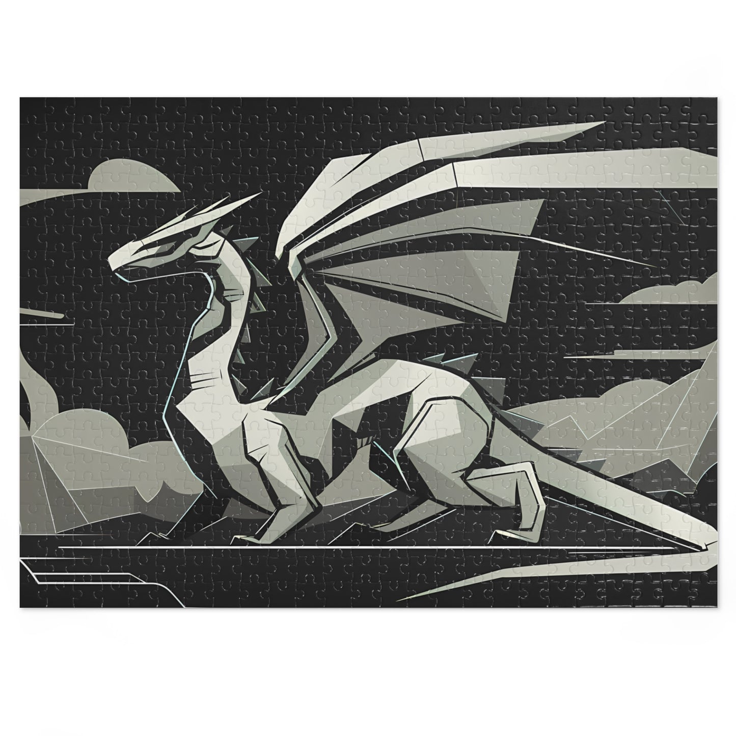Obsidian Guardian of the Twilight Peaks - Jigsaw Puzzle (30, 110, 252, 500,1000-Piece)