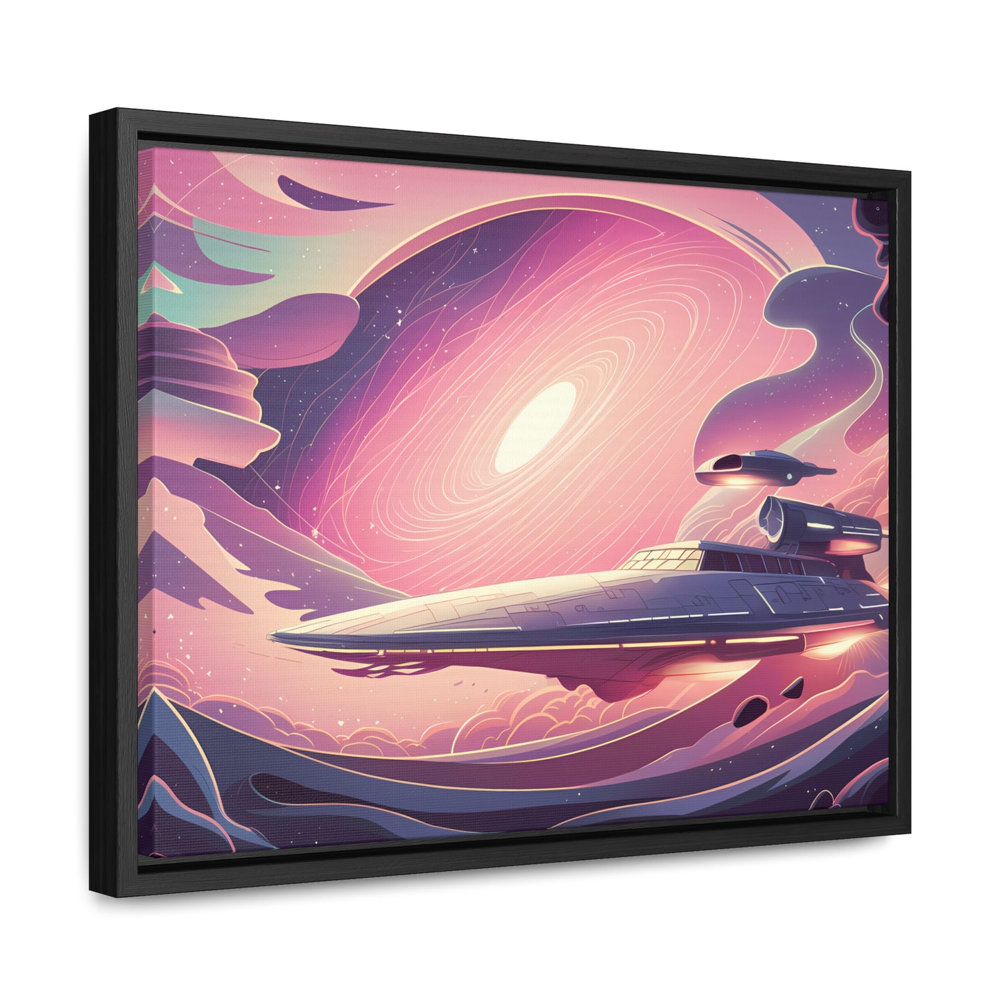 Voyage Through the Cosmic Vortex - Gallery Canvas Wraps, Horizontal Frame