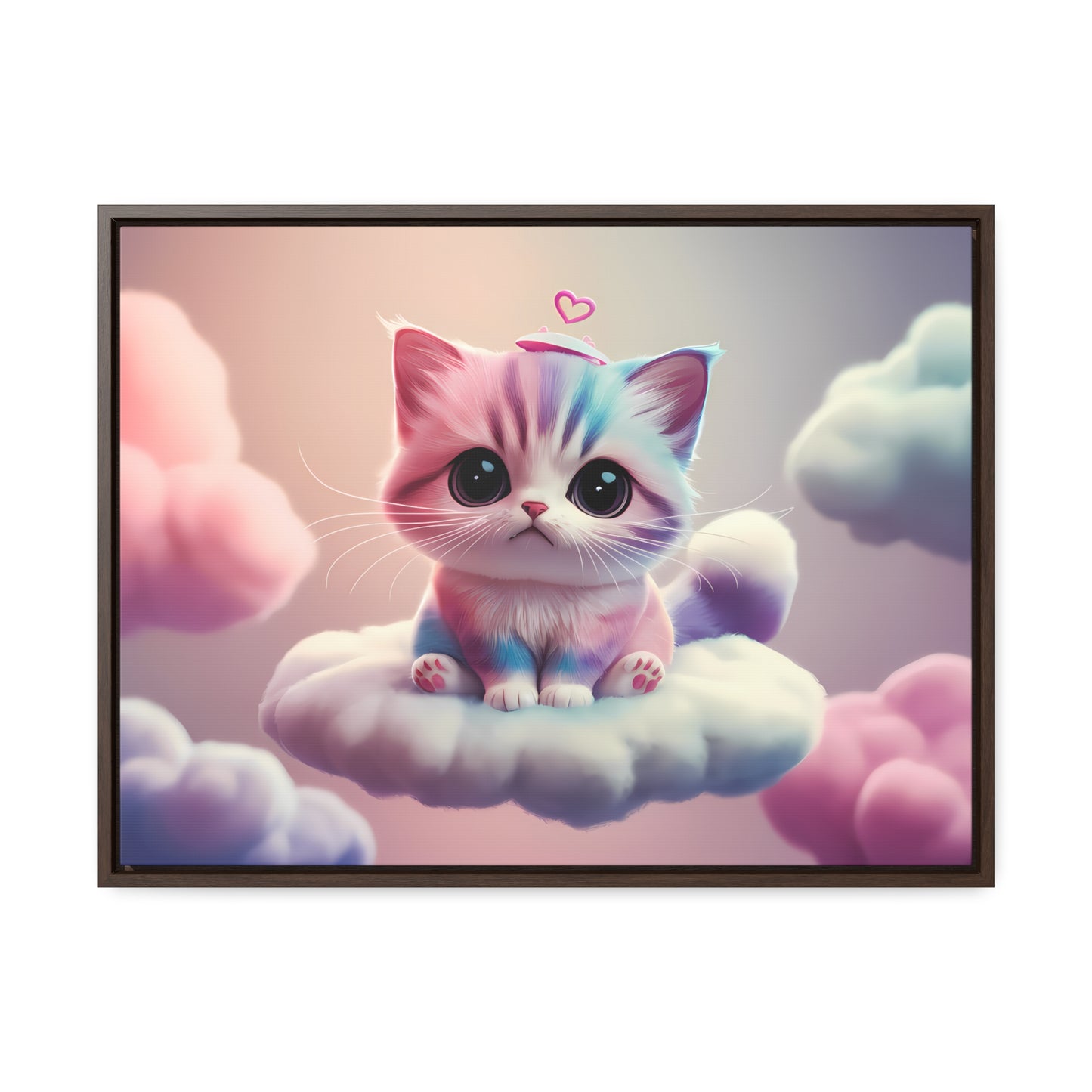 Heavenly Kitten Dreams - Gallery Canvas Wraps, Horizontal Frame