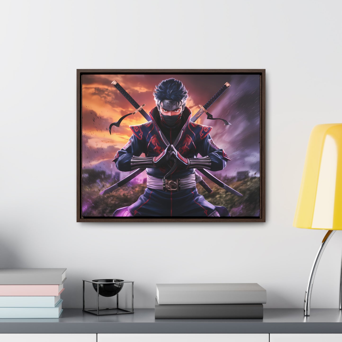 Shadow of the Crimson Ninja - Gallery Canvas Wraps, Horizontal Frame
