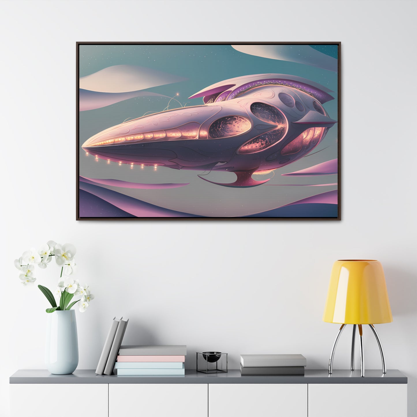 Voyage of the Celestial Whale - Gallery Canvas Wraps, Horizontal Frame