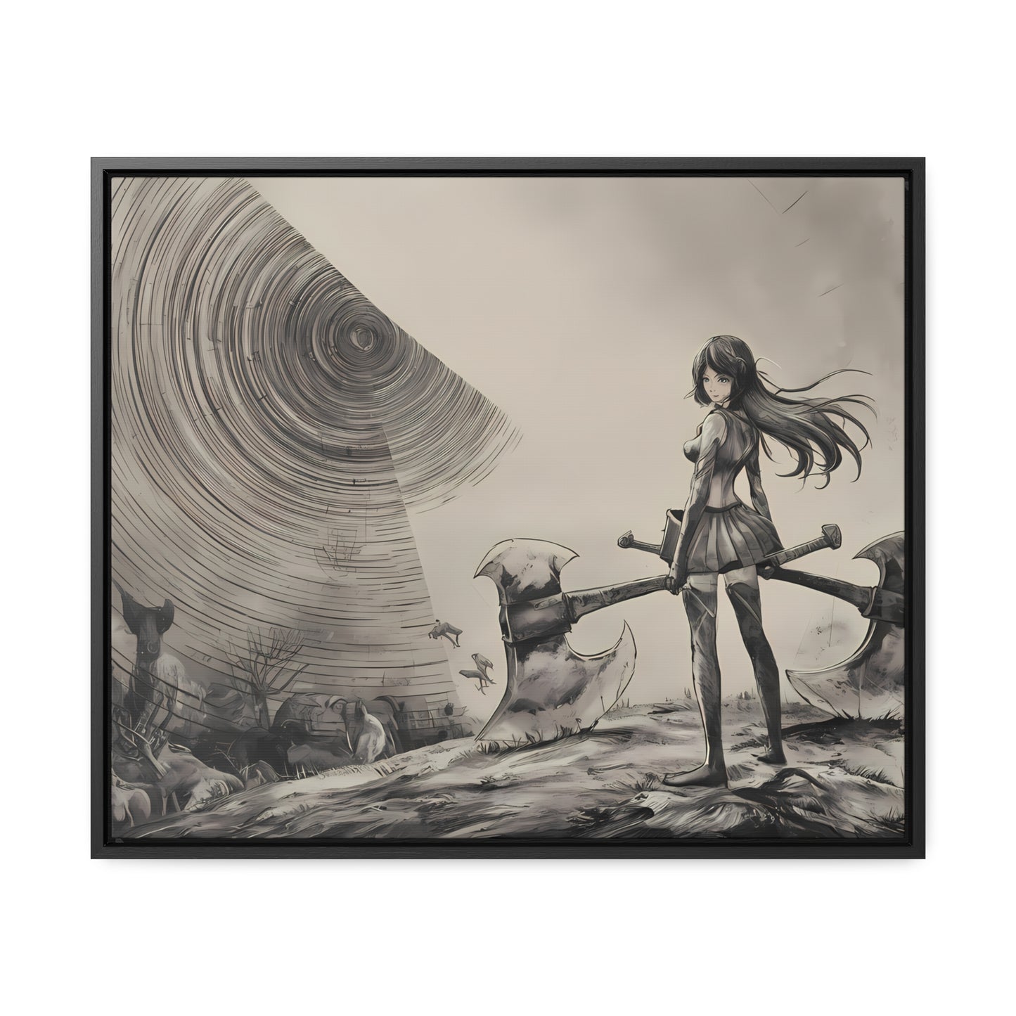 Echoes of the Abyss - Gallery Canvas Wraps, Horizontal Frame