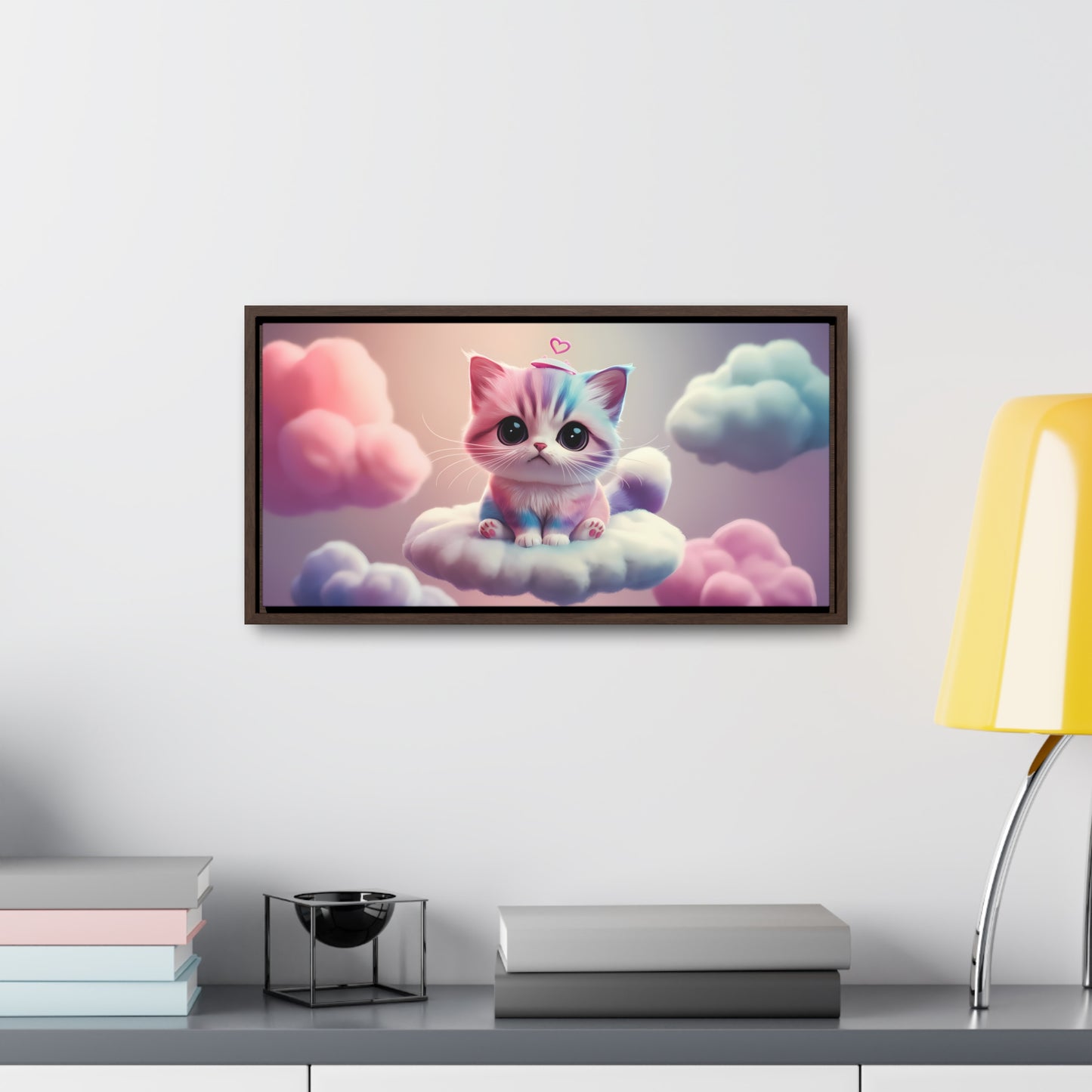 Heavenly Kitten Dreams - Gallery Canvas Wraps, Horizontal Frame