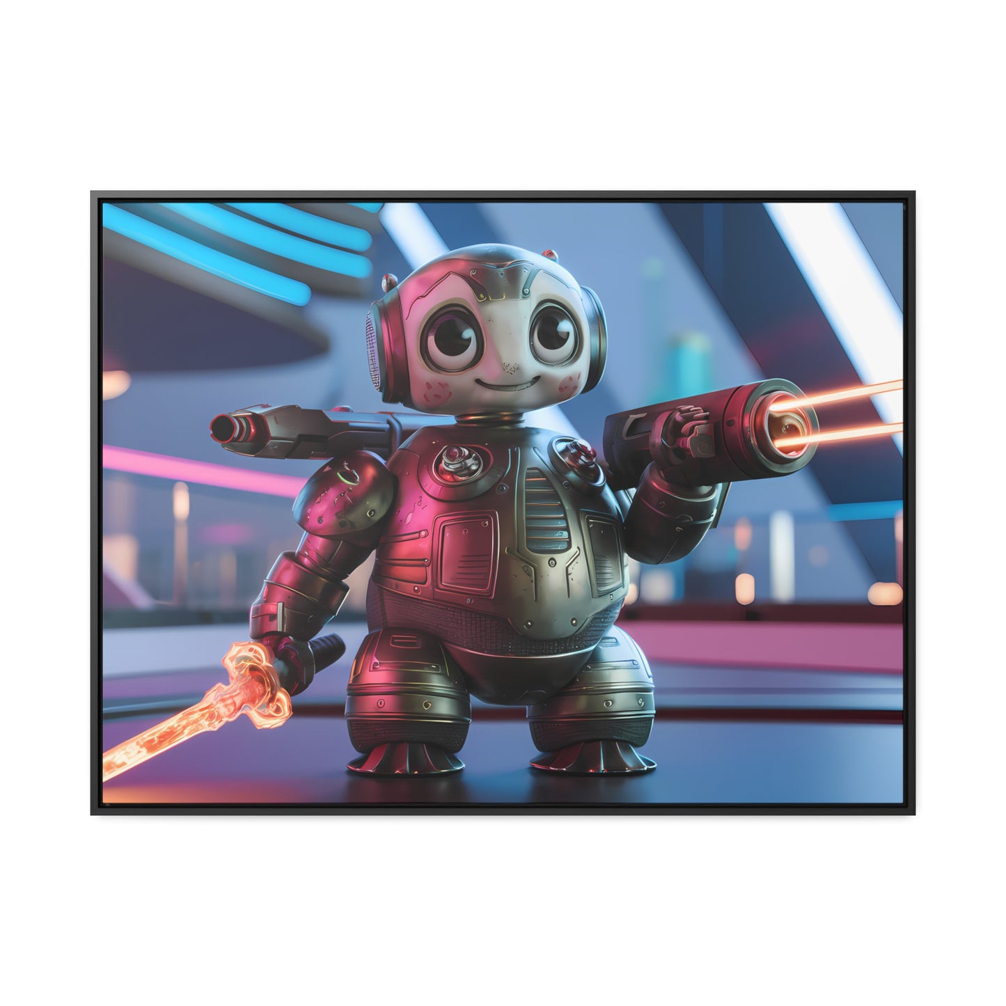 Galactic Guardian Bot - Gallery Canvas Wraps, Horizontal Frame