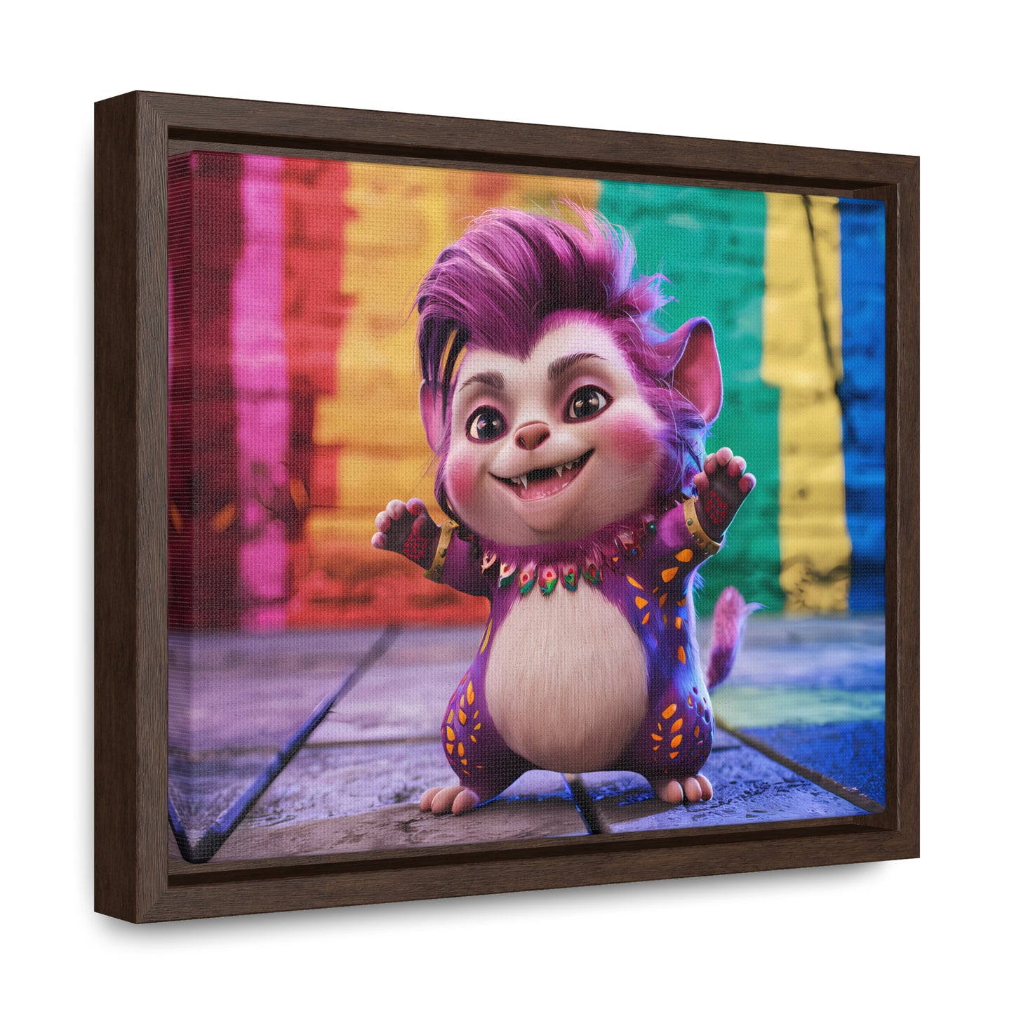 Colorful Celebration Creature - Gallery Canvas Wraps, Horizontal Frame