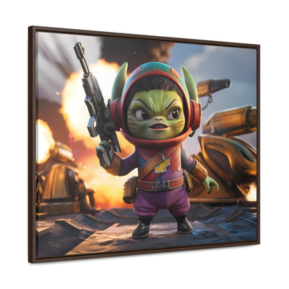 "Galactic Gremlin Commander" - Gallery Canvas Wraps, Horizontal Frame