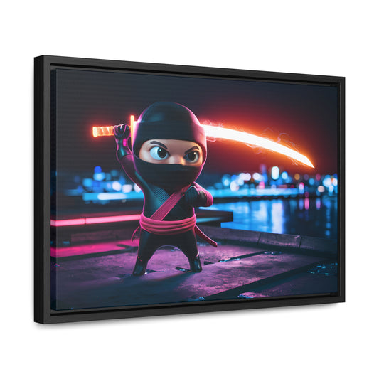 Neon Ninja Showdown - Gallery Canvas Wraps, Horizontal Frame