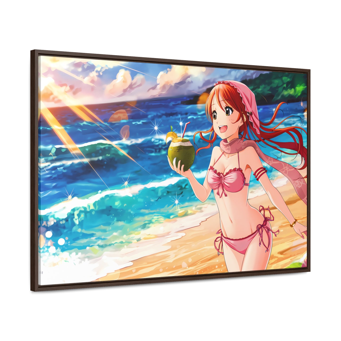 Sunset Shores and Summer Smiles - Gallery Canvas Wraps, Horizontal Frame