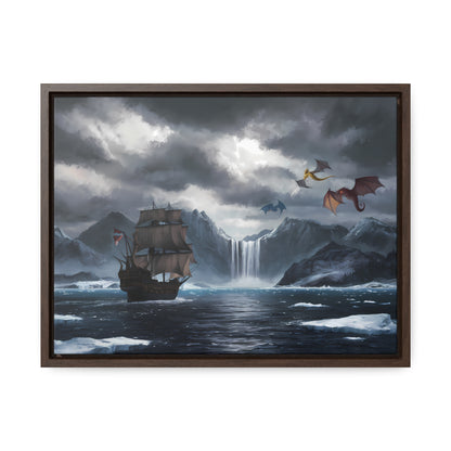 "The Voyage to Dragon's Fjord" - Gallery Canvas Wraps, Horizontal Frame