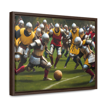 Medieval Football Battle - Gallery Canvas Wraps, Horizontal Frame