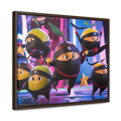 Ninja Citrus Squad: Star Power Unleashed - Gallery Canvas Wraps, Horizontal Frame