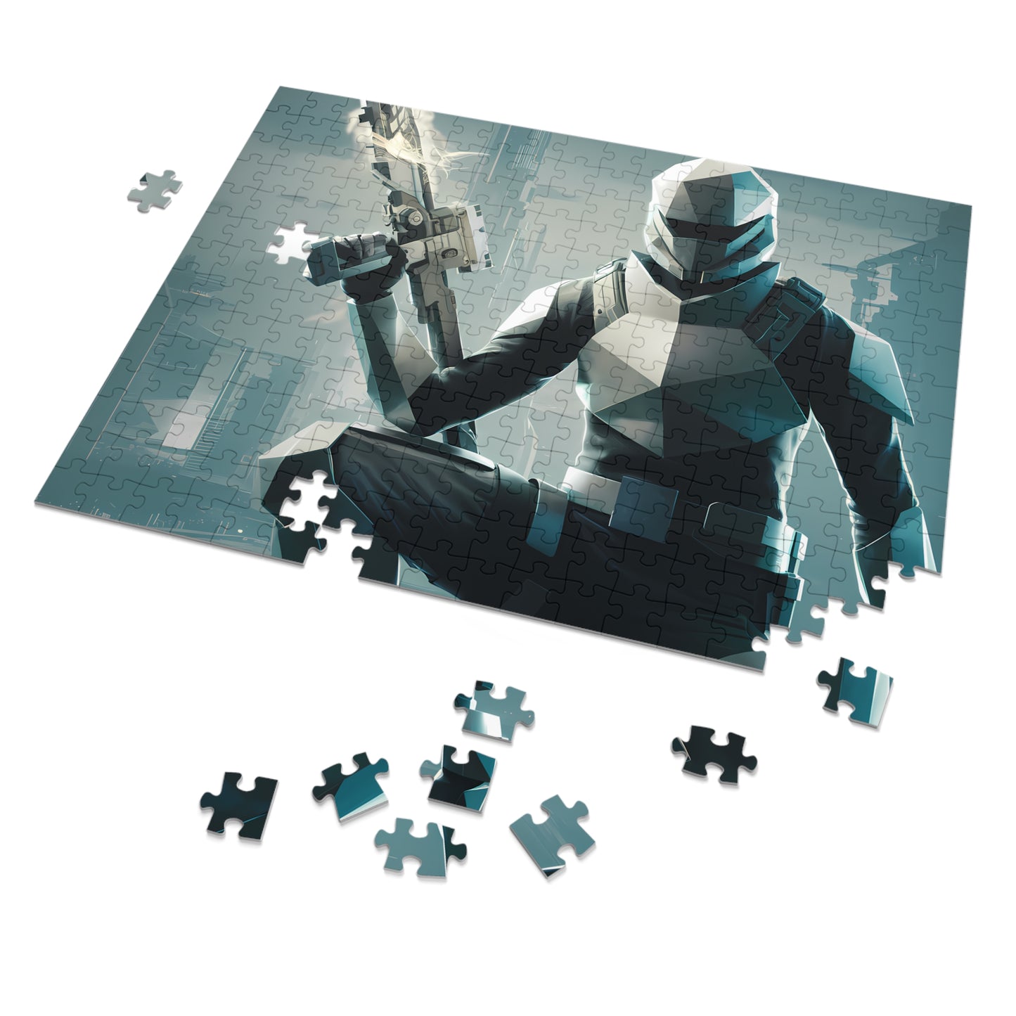 Sentinel of the Neon Skyline - Jigsaw Puzzle (30, 110, 252, 500,1000-Piece)