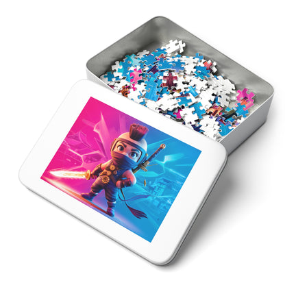 Cyberpunk Ninja: Neon Samurai - Jigsaw Puzzle (30, 110, 252, 500,1000-Piece)
