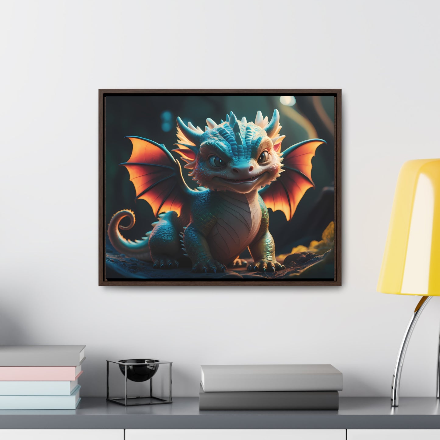 "Forest Guardian Hatchling" - Gallery Canvas Wraps, Horizontal Frame