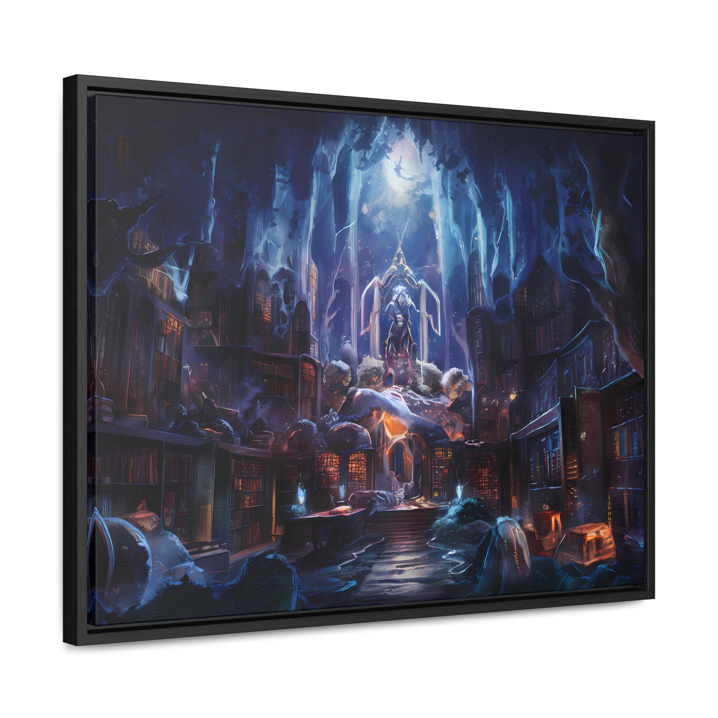 Sanctuary of the Forgotten Tomes - Gallery Canvas Wraps, Horizontal Frame
