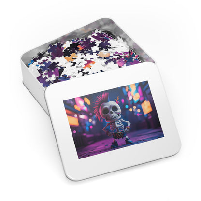 Rebel Bones in Neon Streets - Jigsaw Puzzle (30, 110, 252, 500,1000-Piece)