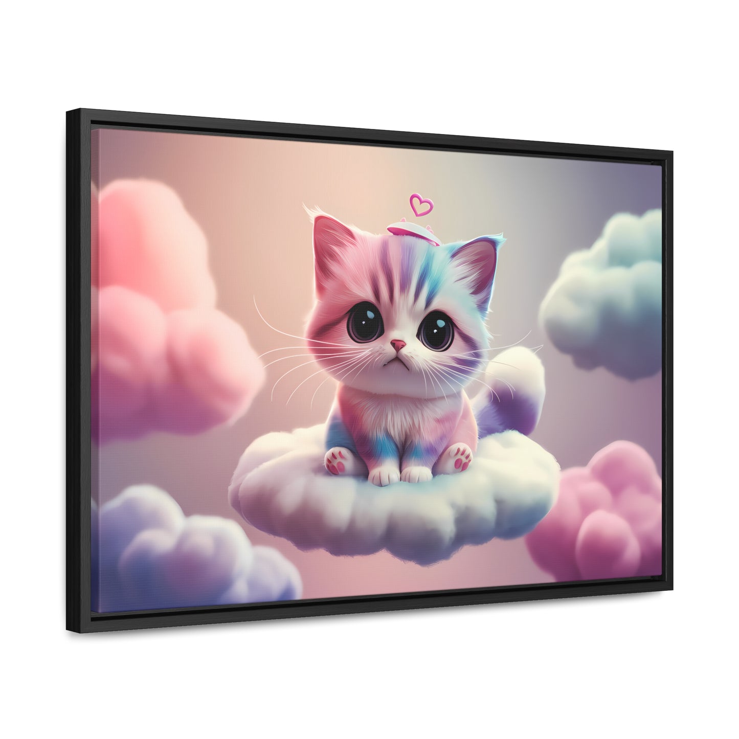 Heavenly Kitten Dreams - Gallery Canvas Wraps, Horizontal Frame