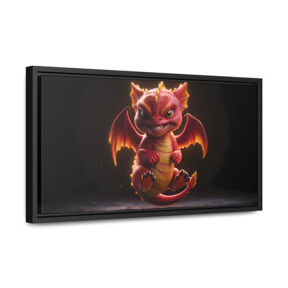 "Fiery Little Guardian" - Gallery Canvas Wraps, Horizontal Frame