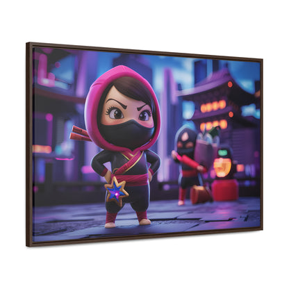 "Midnight Ninja Adventure" - Gallery Canvas Wraps, Horizontal Frame