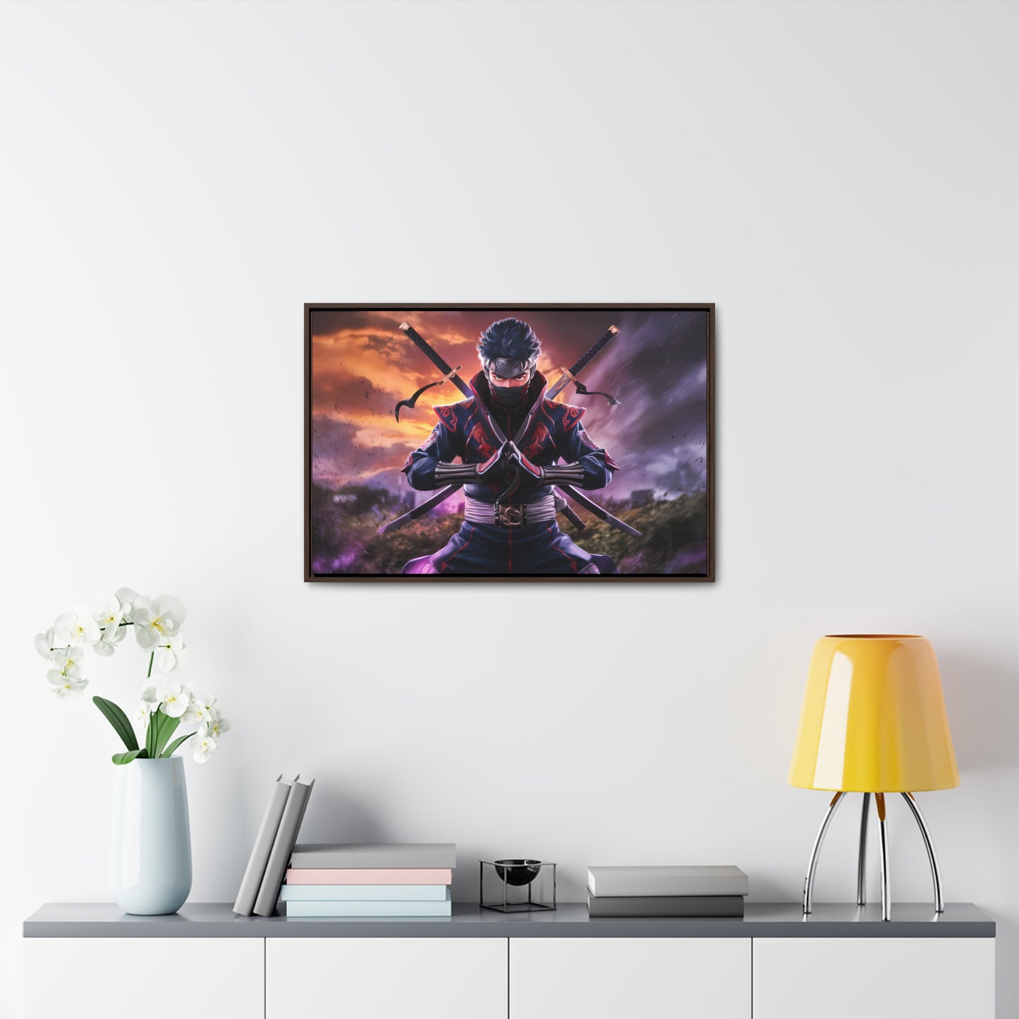 Shadow of the Crimson Ninja - Gallery Canvas Wraps, Horizontal Frame