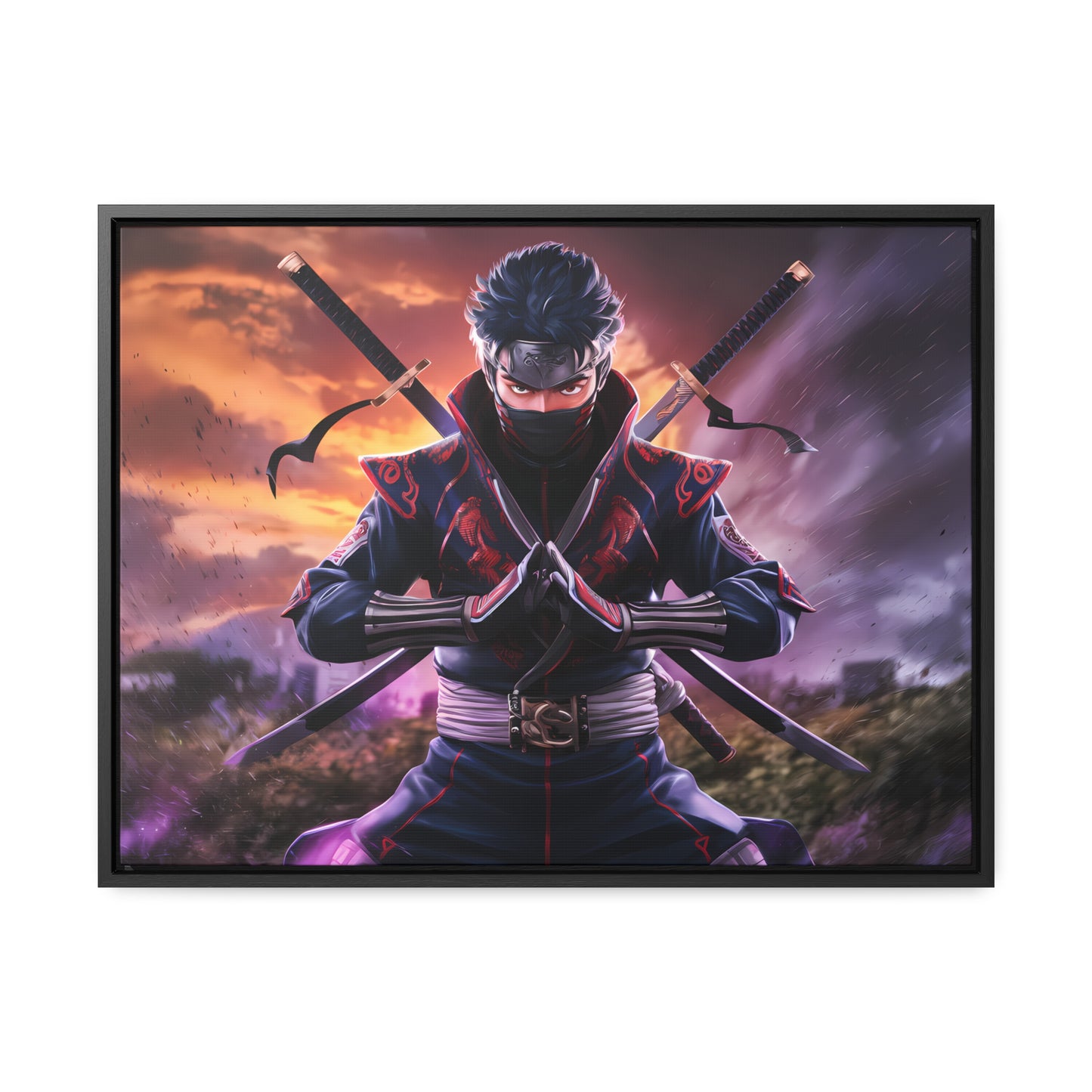 Shadow of the Crimson Ninja - Gallery Canvas Wraps, Horizontal Frame