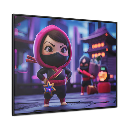"Midnight Ninja Adventure" - Gallery Canvas Wraps, Horizontal Frame