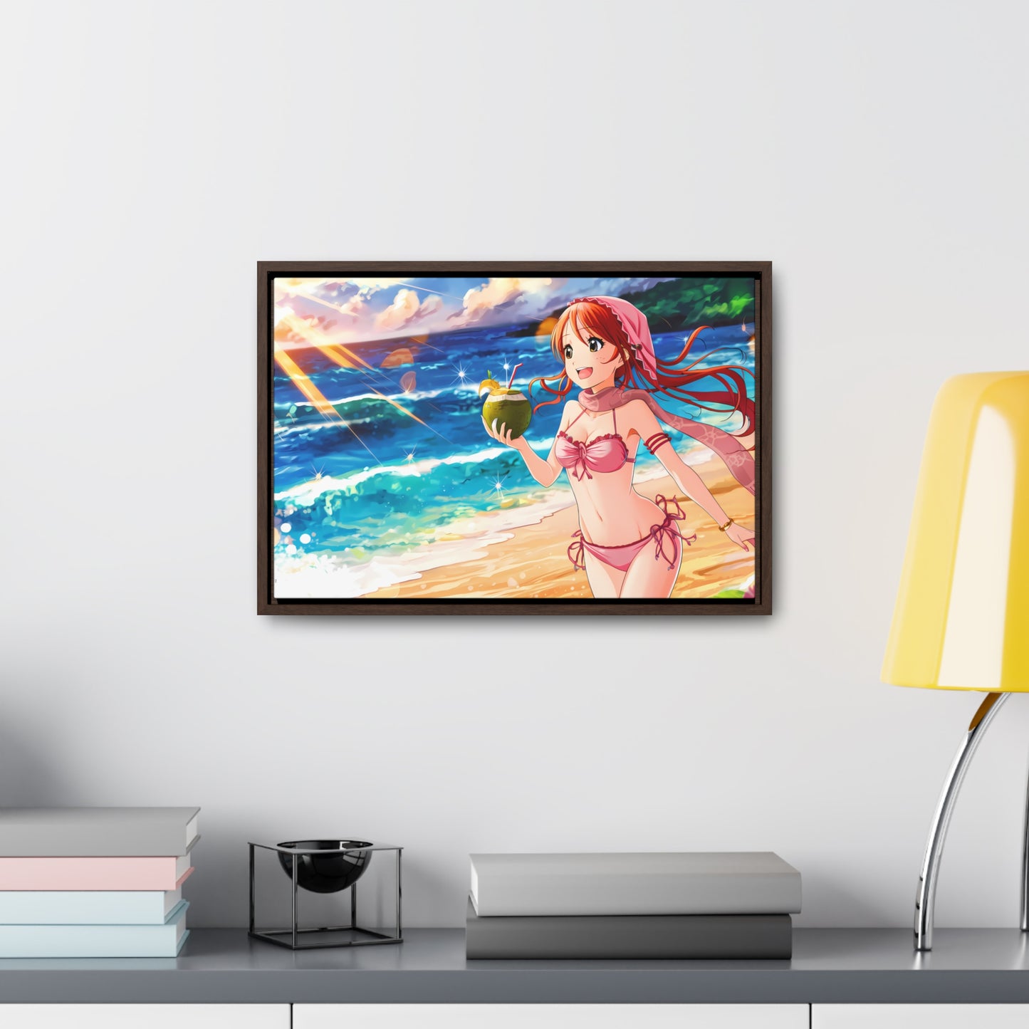 Sunset Shores and Summer Smiles - Gallery Canvas Wraps, Horizontal Frame