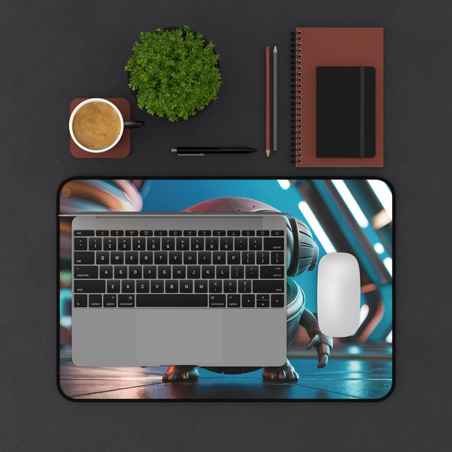 Cute Alien Robot- Desk Mat
