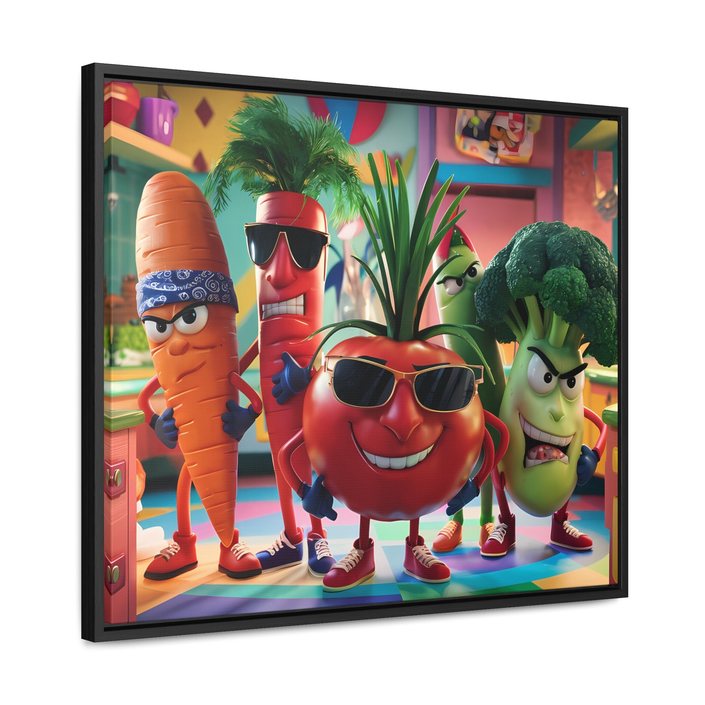 The Veggie Squad's Kitchen Takeover - Gallery Canvas Wraps, Horizontal Frame