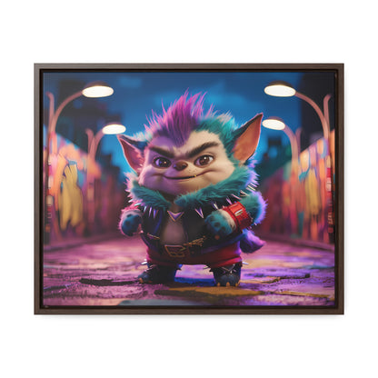 Rebel Furry in the Neon Alley - Gallery Canvas Wraps, Horizontal Frame