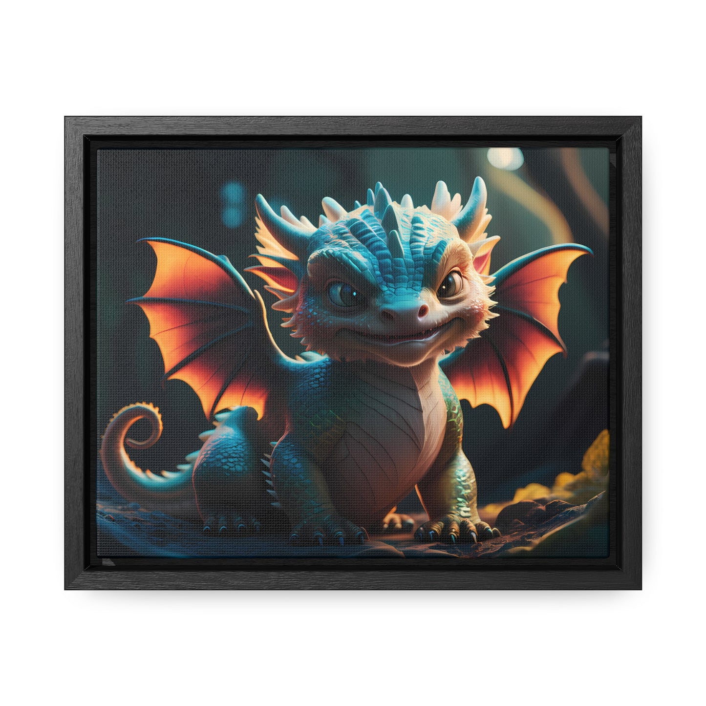 "Forest Guardian Hatchling" - Gallery Canvas Wraps, Horizontal Frame