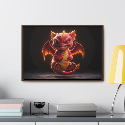 "Fiery Little Guardian" - Gallery Canvas Wraps, Horizontal Frame