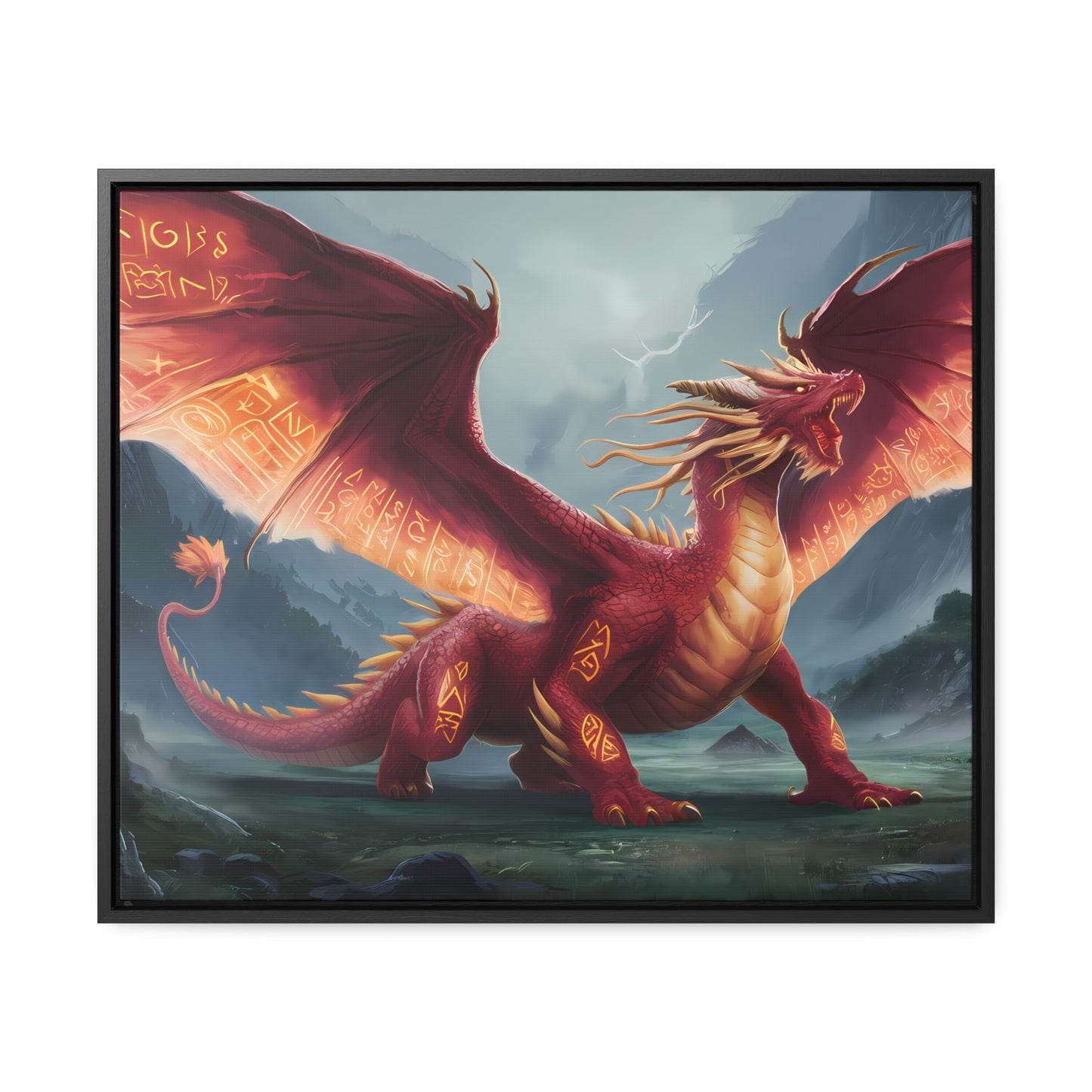 The Inferno Guardian - Gallery Canvas Wraps, Horizontal Frame