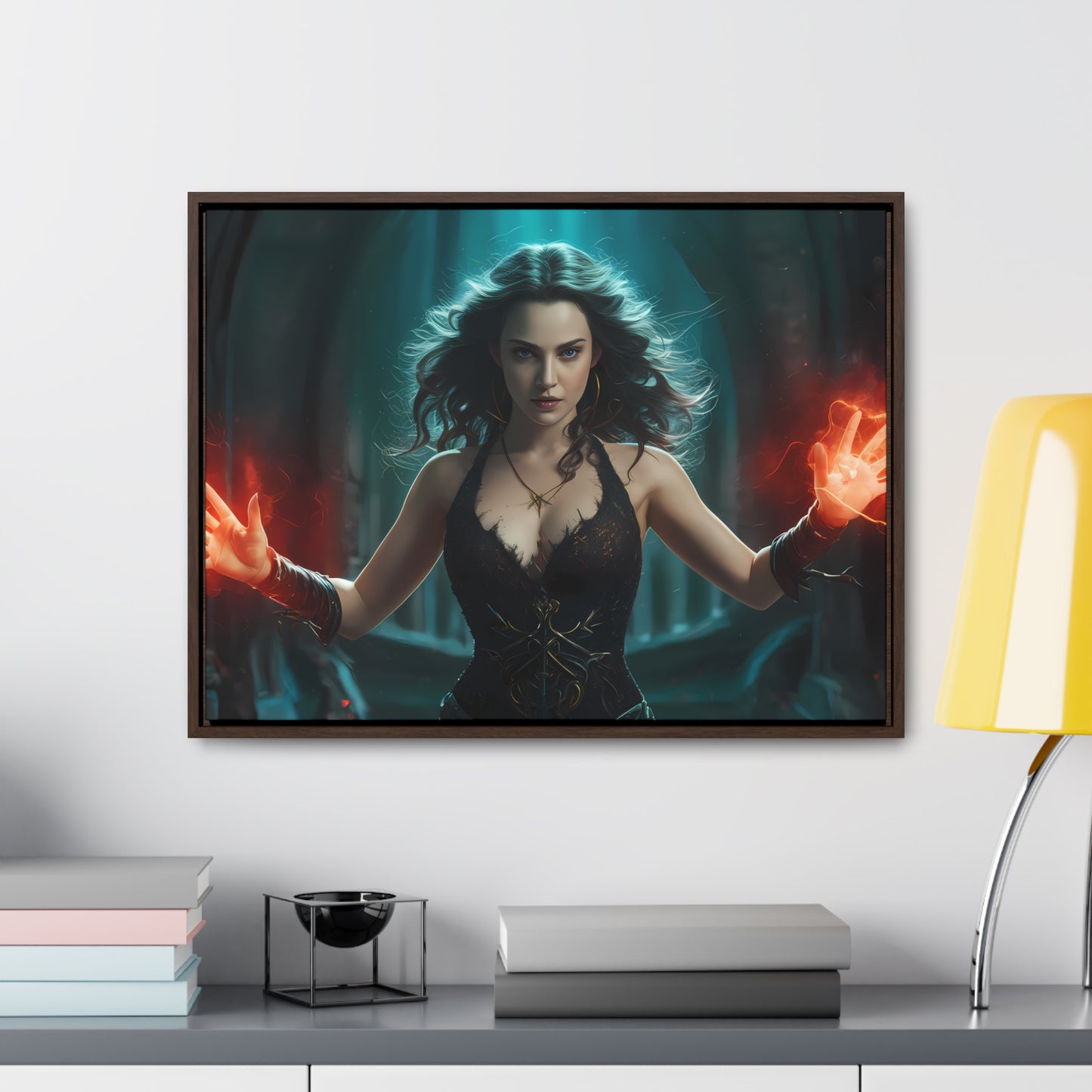 Sorceress of the Crimson Flame - Gallery Canvas Wraps, Horizontal Frame