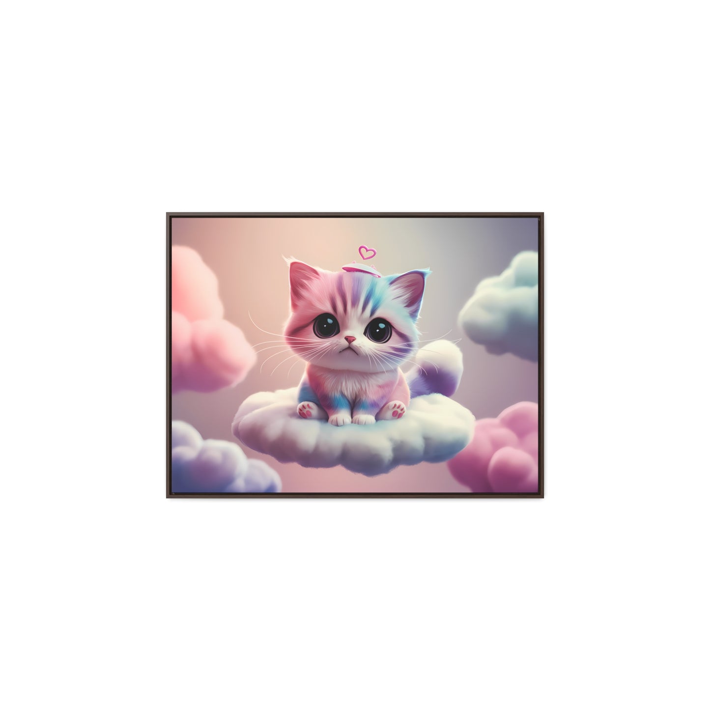 Heavenly Kitten Dreams - Gallery Canvas Wraps, Horizontal Frame