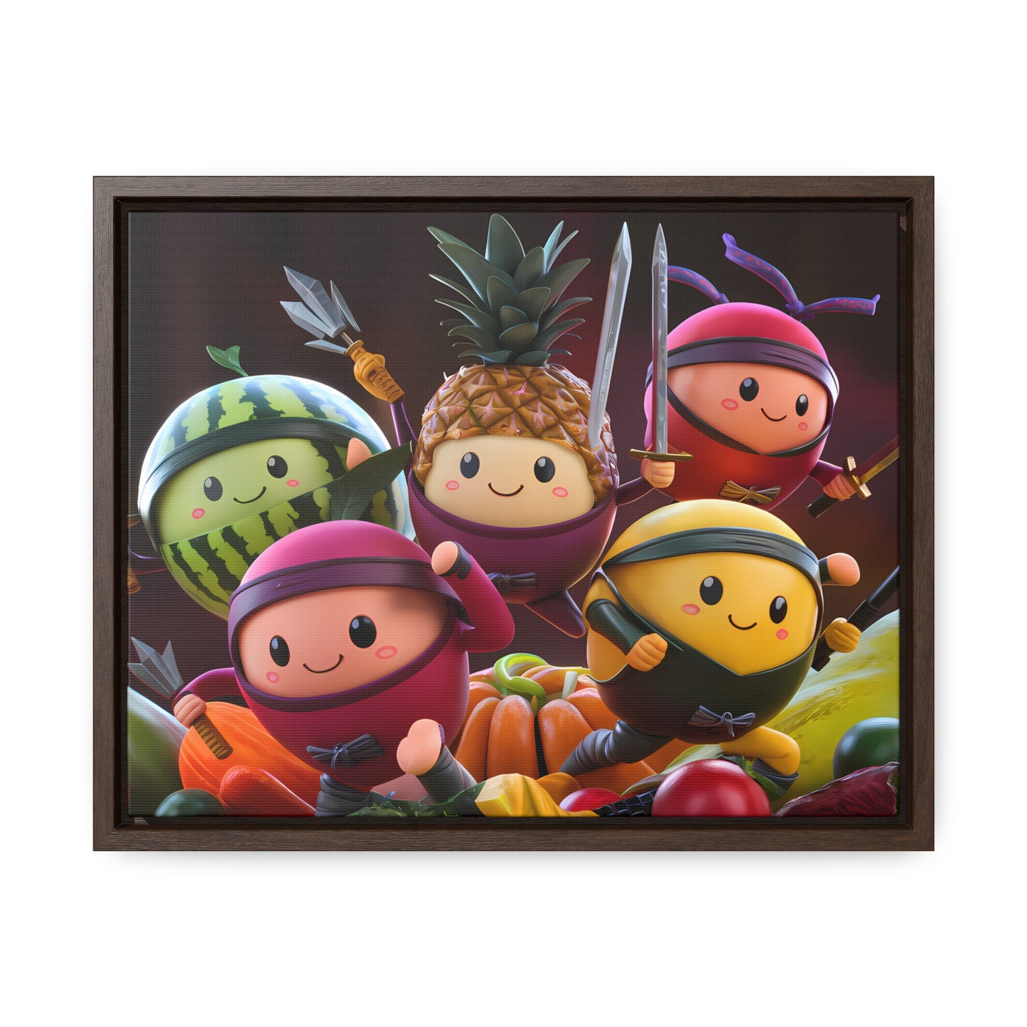 Fruit Ninja Warriors - Gallery Canvas Wraps, Horizontal Frame